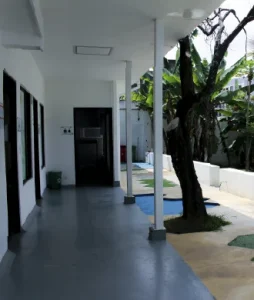 Photographs of the doors of the offices of the headquarters
