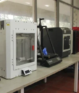 Close-up of the school's 3D printers