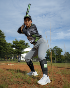 Softball player on the field