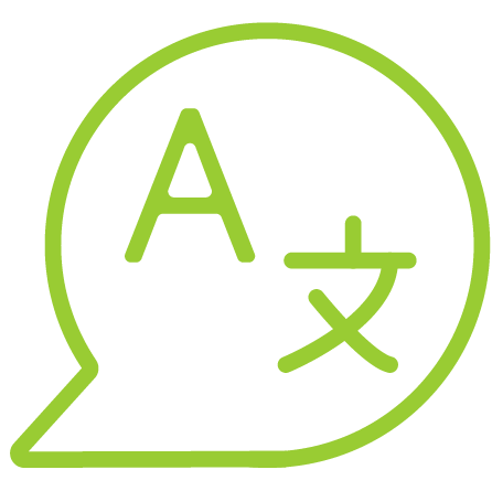 Icono de suficiencia en el idioma