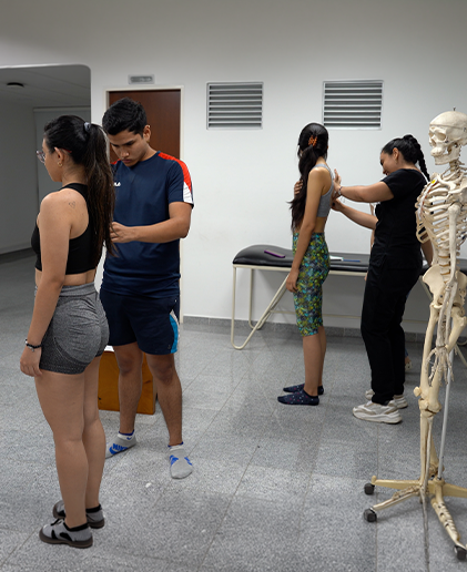 Students in a practical class